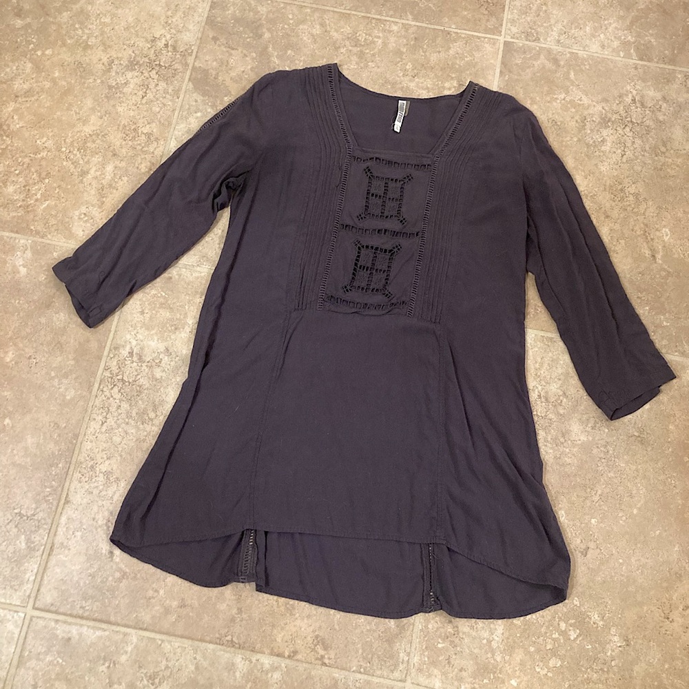 MONORENO Long sleeve embroidered blouse